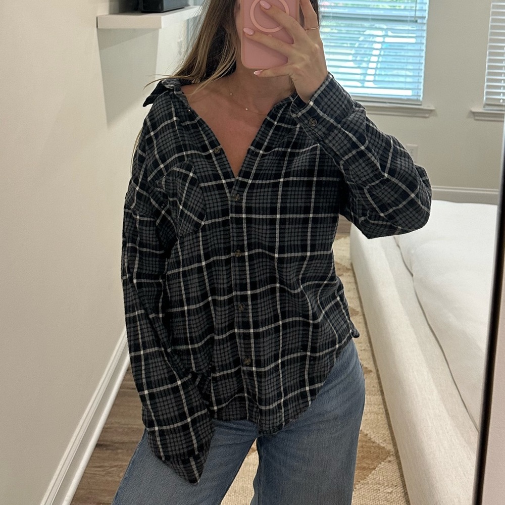 Brandy Melville oversized flannel shirt